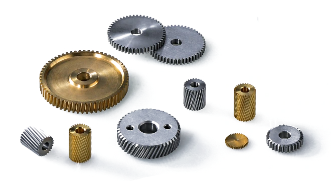 Milled gears and bushings.