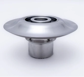 Turned aluminium part with a wide flange