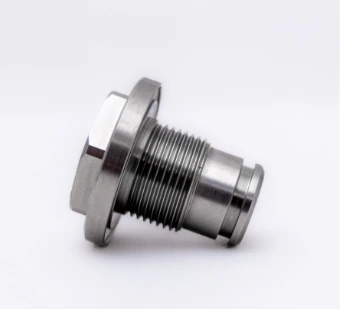Turned steel part with an external thread and a hexagonal flange